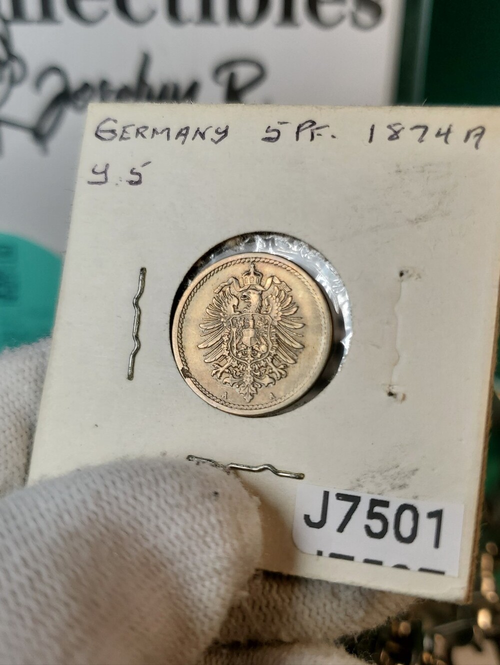 1874-A Germany Empire 5 Pfennig KM# 3 – Honest Good-to-Great Details (Edge Chip